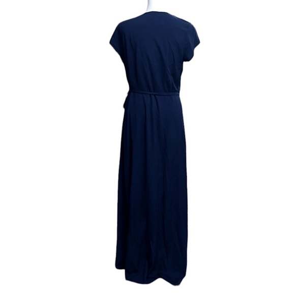 L*Space Blue Dress Wrap Goa Maxi In Midnight Blue V neck Side Tie Size Large - Picture 5 of 7